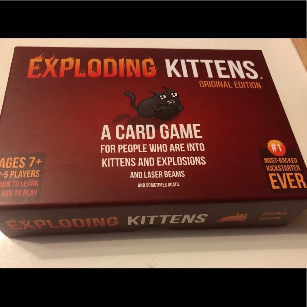 Exploding Kittens Original Edition Card Game Ages 7+ Fun Game for 2 to 5 Players